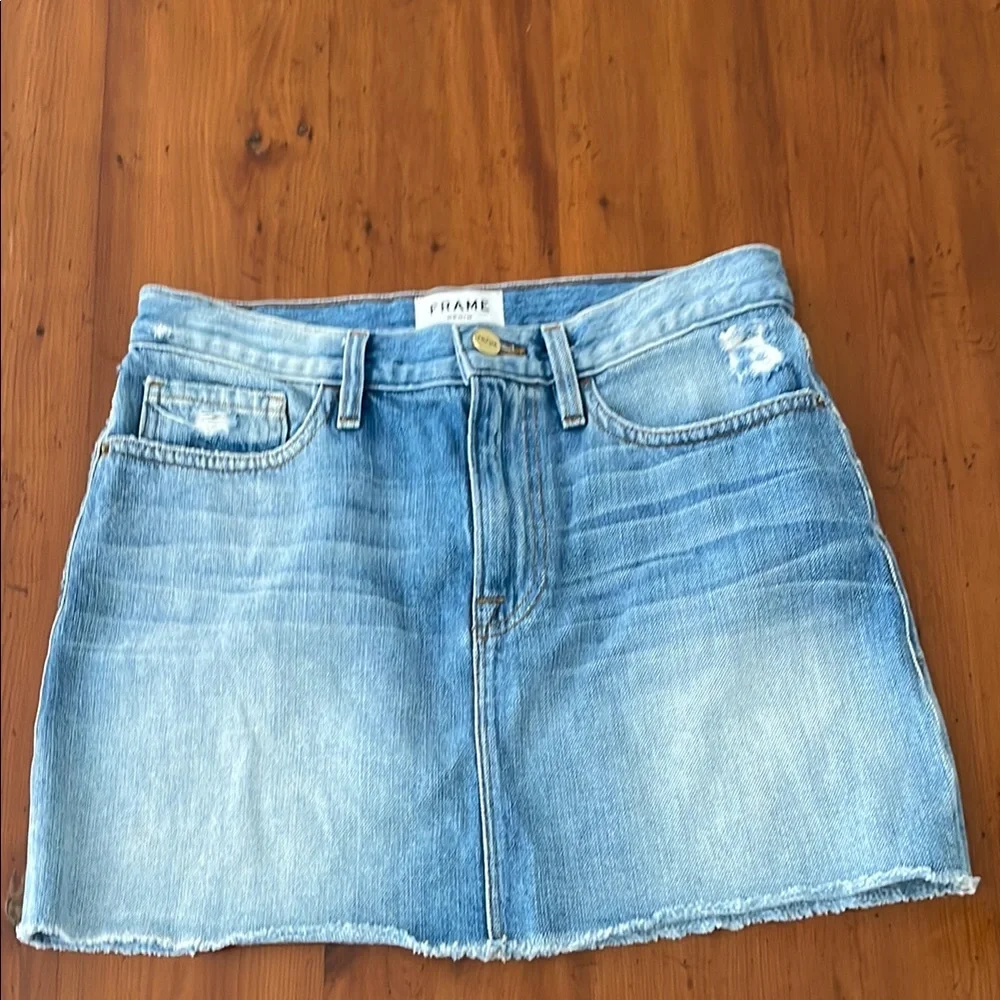 Frame Denim Blue Mini Skirt Casual - Picture 1 of 7